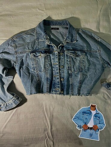 Trendyolmilla mavi denim ceket