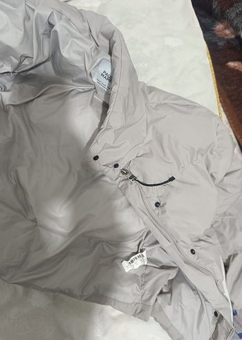 Fermuarlı Düğmeli Gri Kadın Midi Mont/Satıldı! - Görsel 4