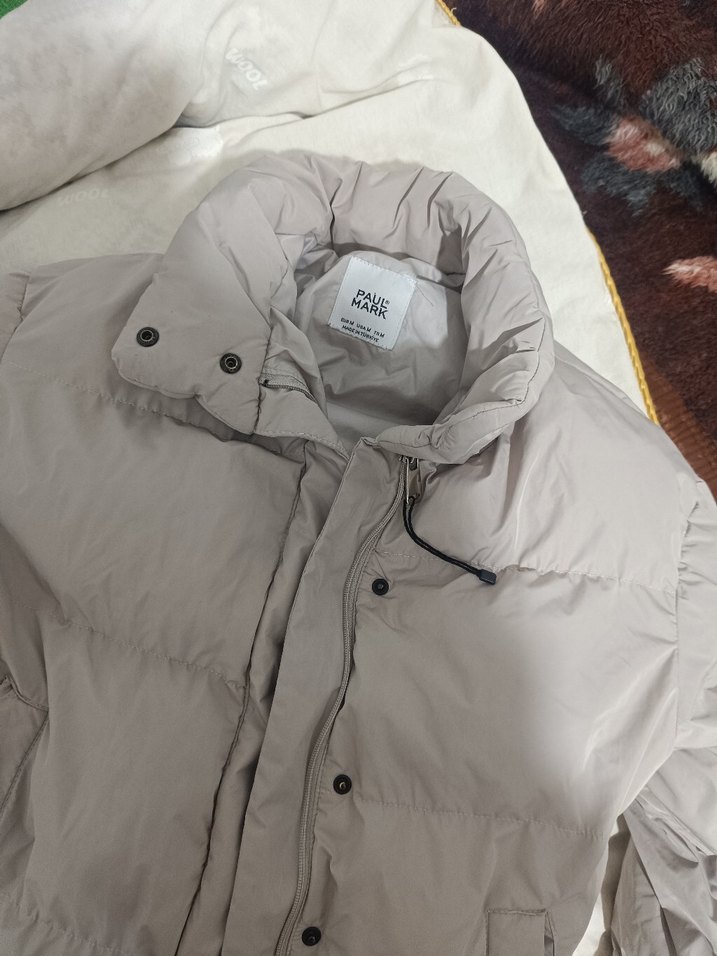 Fermuarlı Düğmeli Gri Kadın Midi Mont/Satıldı! - Görsel 2