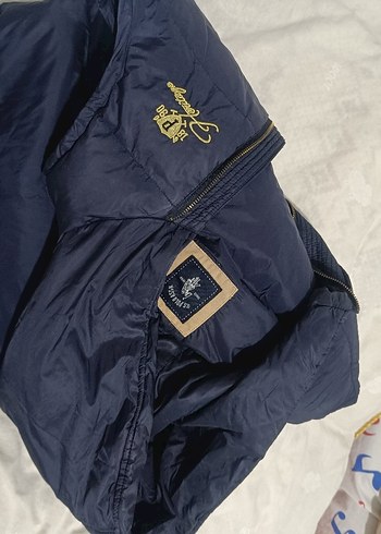 çocuk Mavi Kadife Detaylı Kolsuz Mont - Görsel 3