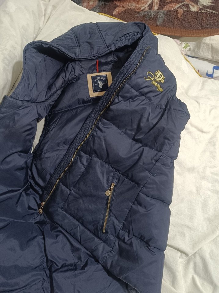 çocuk Mavi Kadife Detaylı Kolsuz Mont - Görsel 2