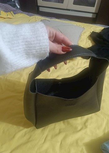 Siyah Deri  Kadın Çanta - Görsel 2