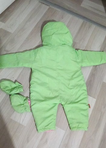 Kapüşonlu Peluş Detaylı Bebek Tulumu - Görsel 6