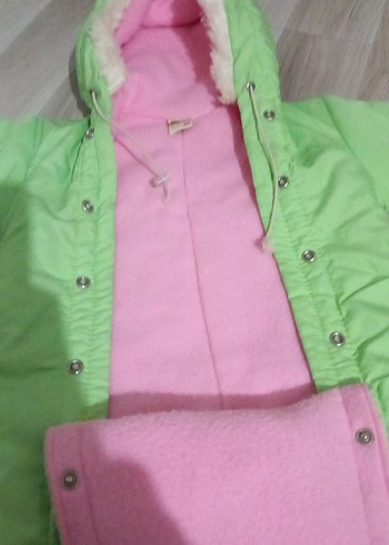 Kapüşonlu Peluş Detaylı Bebek Tulumu - Görsel 5