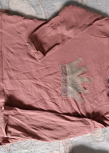 Kız Çocuk Uzun Kollu Baskılı volanlı penye Tişört - Görsel 4