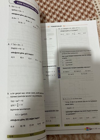 Fonksiyonlar Soru Bankası APOTEMİ - Görsel 5