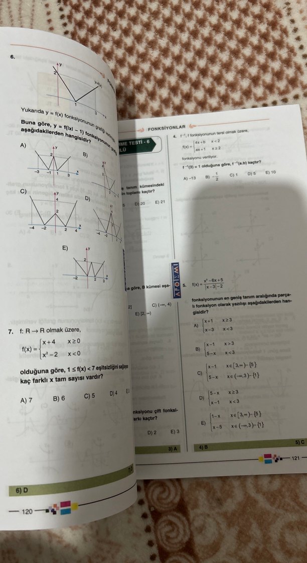 Fonksiyonlar Soru Bankası APOTEMİ - Görsel 2