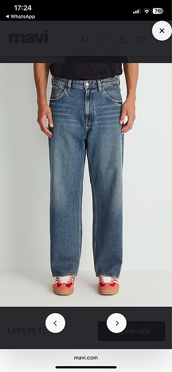 Mavi erkek jean