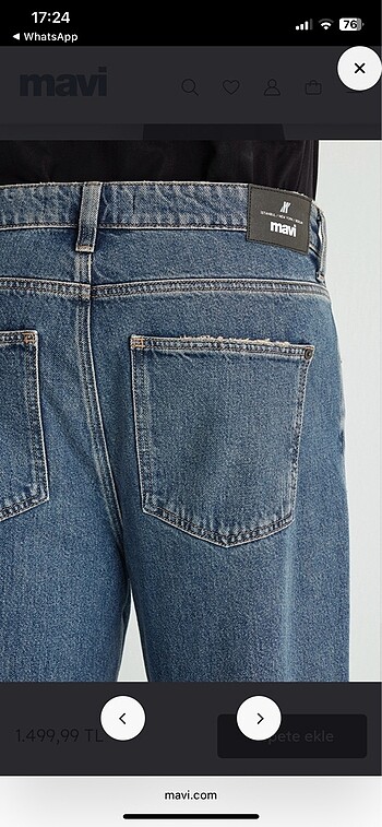 29 Beden Mavi erkek jean