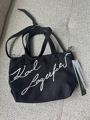 Karl Lagerfeld Çapraz Kanvas Çanta