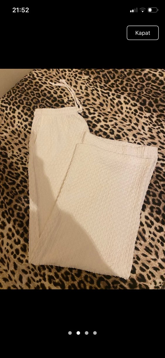 Beyaz Bohem Pantolon - Görsel 2