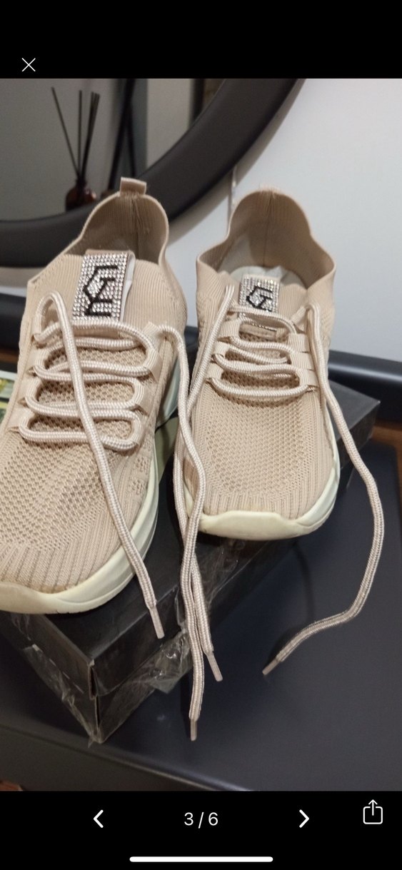 Bej Kadın Dolgu Topuklu Spor Ayakkabı - Görsel 2