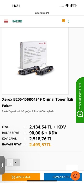 Xerox 106R04349 Toner Kartuş