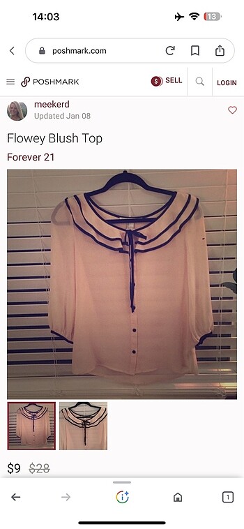 Forever 21 Pudra Romantik Bluz