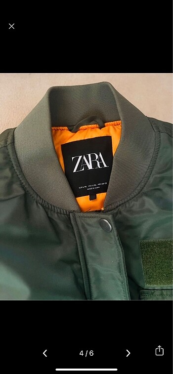 l Beden haki Renk Zara Bomber Ceket