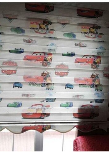 Şimşek mcqueen zebra stor perde 200x200