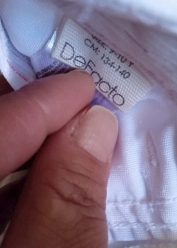 Beyaz Erkek Çocuk Pamuk Pantolon - Görsel 5