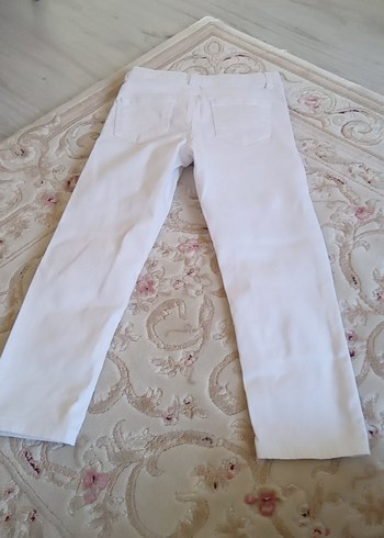 Beyaz Erkek Çocuk Pamuk Pantolon - Görsel 7