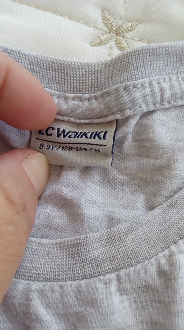 Gri Baskılı Askısız Bol Kesim Tişört - Görsel 4