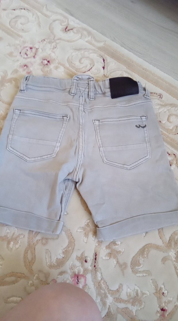 Gri Erkek Çocuk Denim Şort - Görsel 5