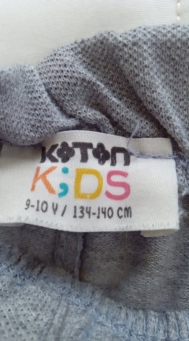 Gri Rahat Kesim çocuk Keten Şort - Görsel 2