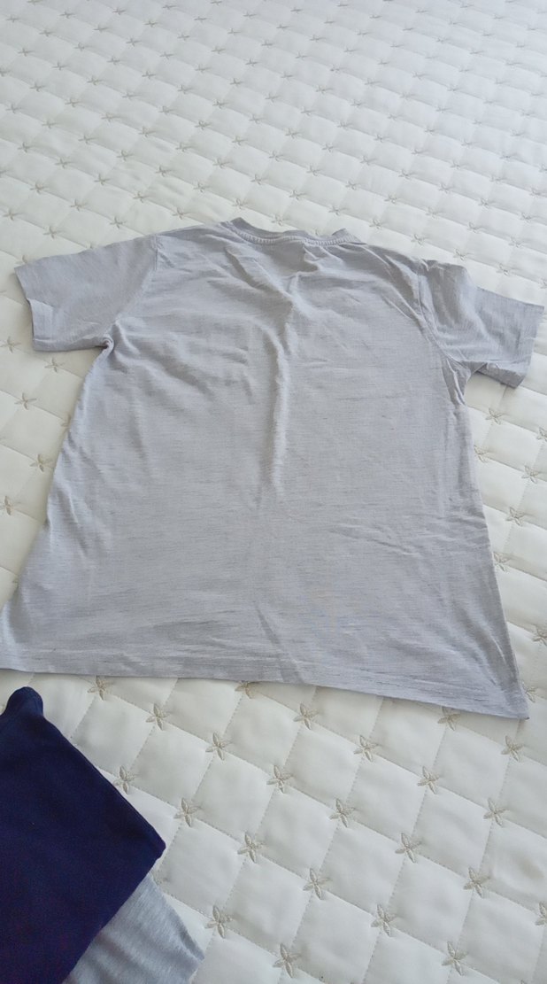 Çocuk Gri Kısa Kollu Tişört - Görsel 4