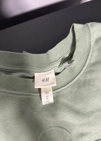 H&M Yeşil Mickey Mouse Baskılı Kadın Sweatshirt