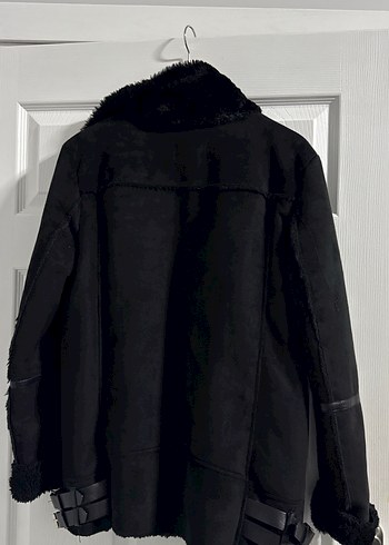 Siyah Süet Kürklü Biker Ceket - Görsel 5
