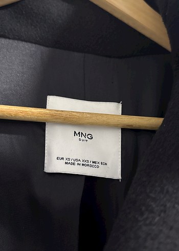 MANGO Siyah Çift Düğmeli Uzun Kaban - Görsel 2