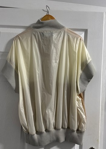 Şebnem Günay Bej Gri Kısa Kollu Midi Kadın Ceket - Görsel 4