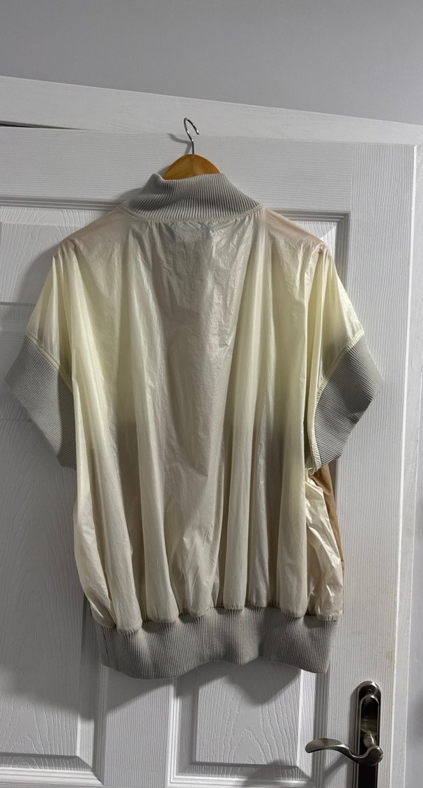 Şebnem Günay Bej Gri Kısa Kollu Midi Kadın Ceket - Görsel 4