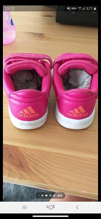 23 Beden pembe Renk Adidas spor ayakkabı
