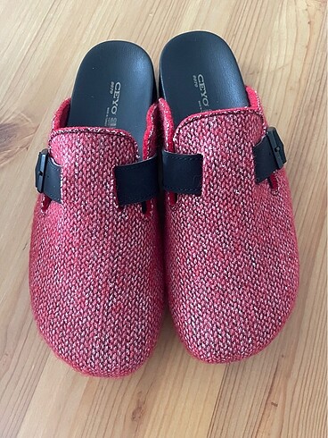 39 Beden bordo Renk Ceyo terlik