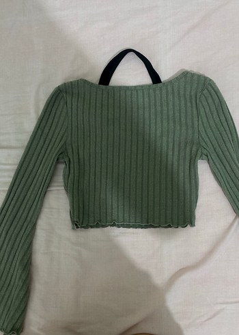 Sheinside Gri V Yaka Örgü Kadın Bluz Shein