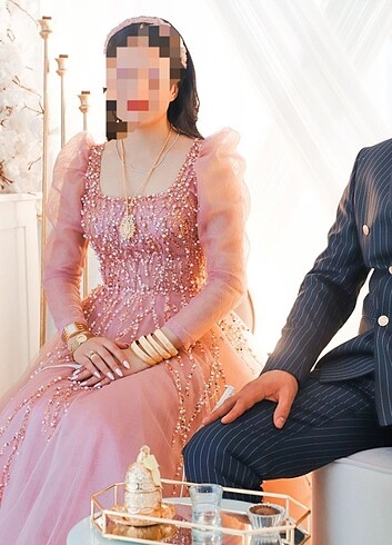 38 Beden pembe Renk Abiye elbise