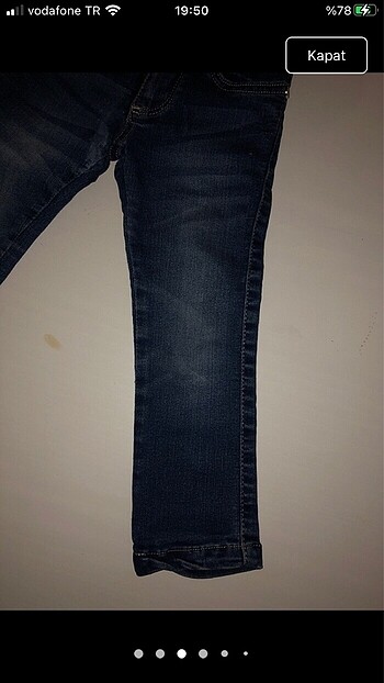 18-24 Ay Beden Orjinal Burberry Kot Pantolon 2 Yaş/92 cm