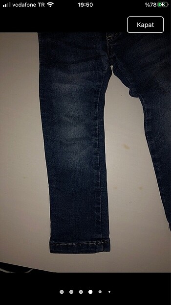 18-24 Ay Beden lacivert Renk Orjinal Burberry Kot Pantolon 2 Yaş/92 cm