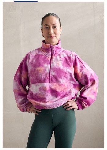 Nike Pembe Yüksek Yakalı Kadın Sweatshirt