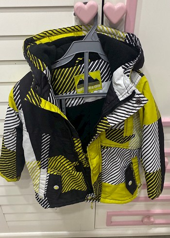 Erkek Çocuk Sarı Desenli Fermuarlı Mont - Görsel 3