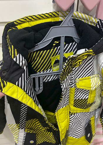 Erkek Çocuk Sarı Desenli Fermuarlı Mont - Görsel 2