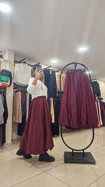 Bordo 4 mevsim balon etek