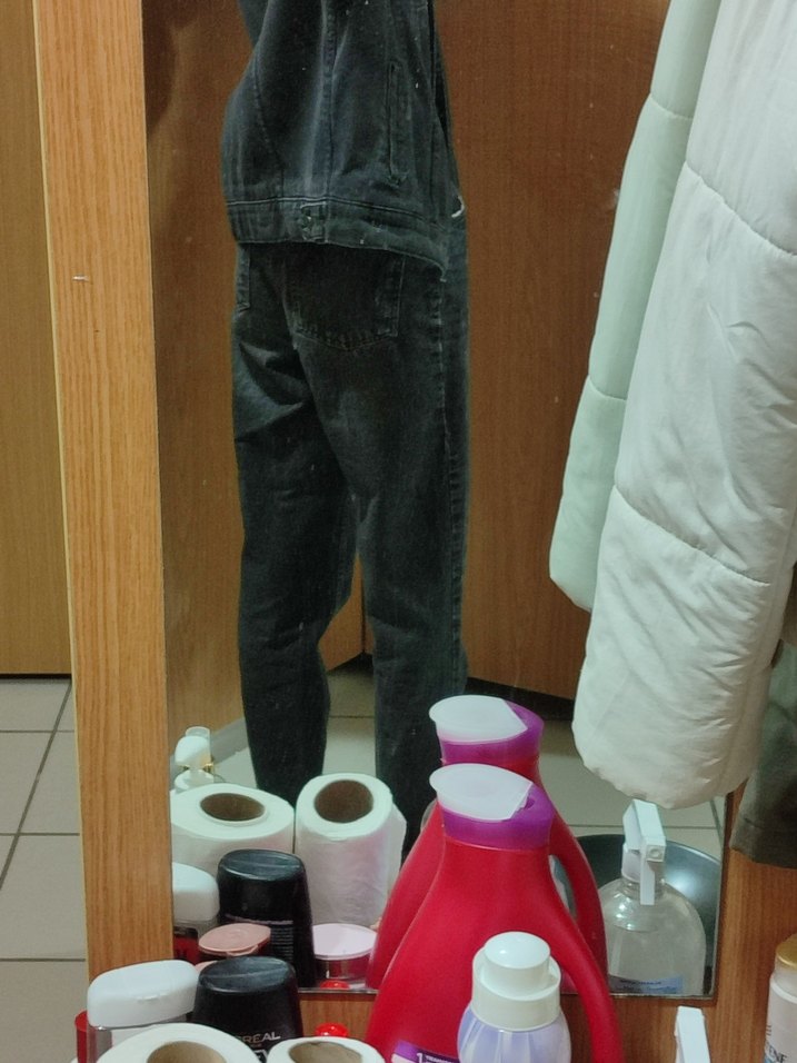 Haihola Siyah Koyu Gri Mom Jean - Görsel 2