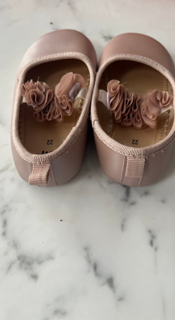 Bej Kız Çocuk Fırfırlı Babet Ayakkabı - Görsel 2