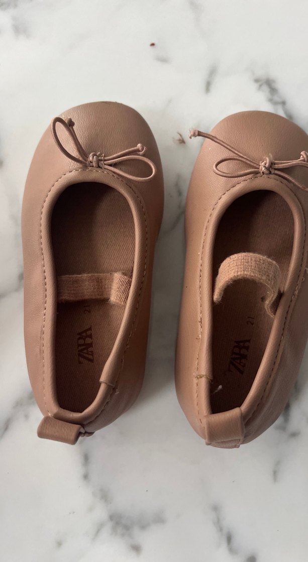 Kız Çocuk Bej Fiyonk Detaylı Babet - Görsel 3