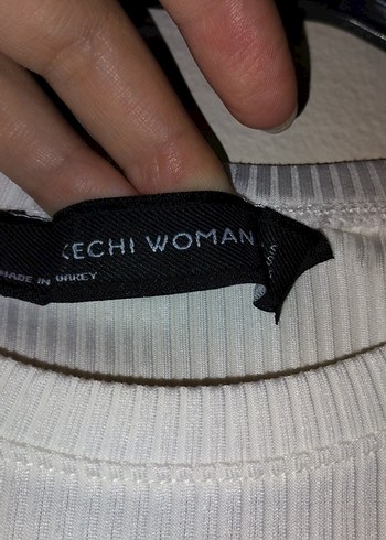 s Beden Beyaz Kısa Kollu Crop Top