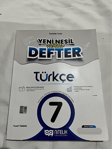 7. Sınıf Türkçe akıllı defter Nitelik yayınları