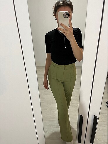 Trendyol & Milla Milla Yeşil Pantolon Dokuma