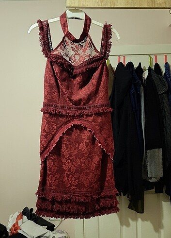 bordo elbise ????
