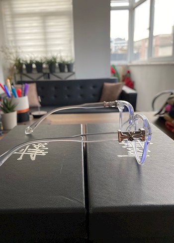 Chrome hearts şeffaf gözlük - Görsel 5