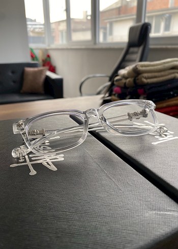 Chrome hearts şeffaf gözlük - Görsel 7